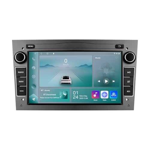 Ossuret Android 14 Carplay Autoradio für Vauxhall Corsa Meriva Tigra Twintop Vectra Combo Astra Vivaro Signum Zafra, 2+32GB GPS Navigation 7 Zoll Touchscreen Support DSP Bluetooth WiFi (Grau) von Ossuret