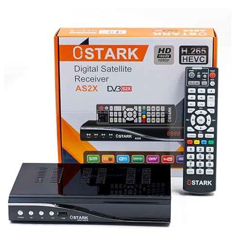 Ostark AS2X 10 Bits Digitaler Satellitenreceiver FTA DVB S2 S S2X DVBS2 HDMI FHD 1080P FTA H265 USB WiFi WLAN rj45 im Lieferumfang enthalten von Ostark