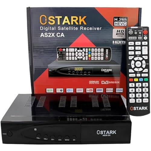Ostark AS2X CA Digitaler Satellitenreceiver FTA DVB S2 S S2X DVBS2 HDMI FHD 1080P FTA H265 USB WiFi WLAN rj45 im Lieferumfang enthalten von Ostark