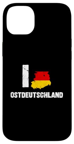 I LOVE OSTDEUTSCHLAND - Vintage Geschenk Geschenkidee Hülle für iPhone 14 Plus von Ostdeutschland Ossi Heimat Geschenke