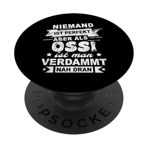 Vintage Ossi - Geschenk Geschenkidee PopSockets Klebender PopGrip von Ostdeutschland Ossi Heimat Geschenke