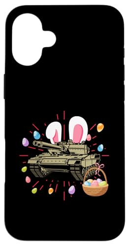 Panzer Panzerfahrer Osterhase Ostern Hülle für iPhone 16 Plus Panzer Panzerfahrer Osterhase Ostern Hülle für iPhone 16 Plus von Ostereier Frohe Ostern Oster Osterhase