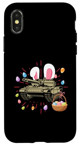 Panzer Panzerfahrer Osterhase Ostern Hülle für iPhone X/XS Panzer Panzerfahrer Osterhase Ostern Hülle für iPhone X/XS von Ostereier Frohe Ostern Oster Osterhase