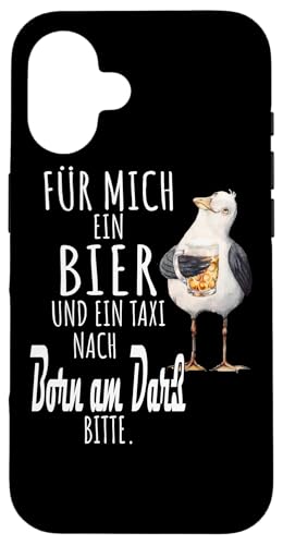Ein Bier und ein Taxi nach Born am Darß Ostsee Shirt Möwe Hülle für iPhone 16 von Ostsee T-Shirt Küstenkind Mecklenburg-Vorpommern