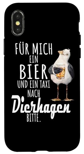 Ein Bier und ein Taxi nach Dierhagen Ostsee Shirt Möwe Hülle für iPhone X/XS Ein Bier und ein Taxi nach Dierhagen Ostsee Shirt Möwe Hülle für iPhone X/XS von Ostsee T-Shirt Küstenkind Mecklenburg-Vorpommern