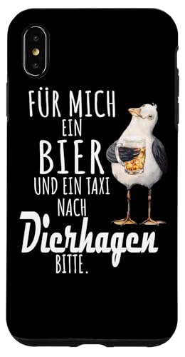 Ein Bier und ein Taxi nach Dierhagen Ostsee Shirt Möwe Hülle für iPhone XS Max von Ostsee T-Shirt Küstenkind Mecklenburg-Vorpommern