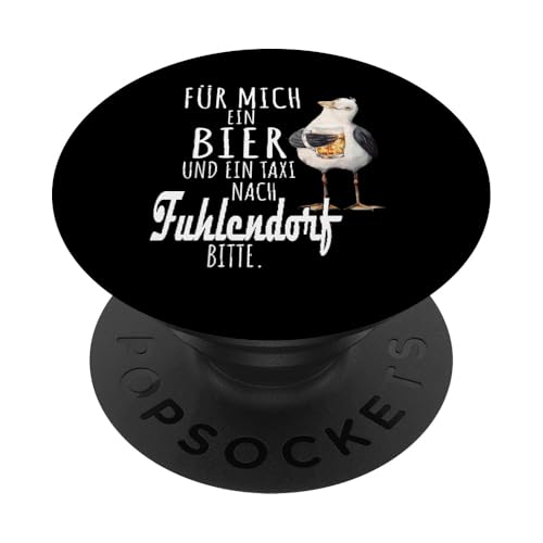 Ein Bier und ein Taxi nach Fuhlendorf Ostsee Shirt Möwe PopSockets Klebender PopGrip von Ostsee T-Shirt Küstenkind Mecklenburg-Vorpommern