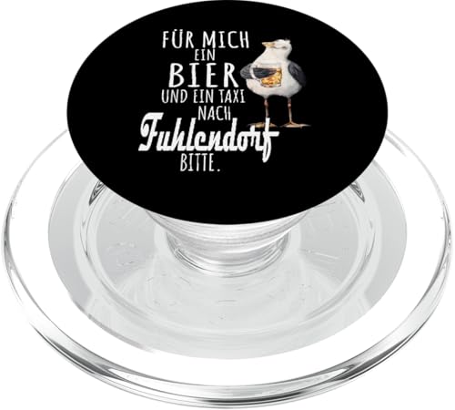 Ein Bier und ein Taxi nach Fuhlendorf Ostsee Shirt Möwe PopSockets PopGrip für MagSafe von Ostsee T-Shirt Küstenkind Mecklenburg-Vorpommern