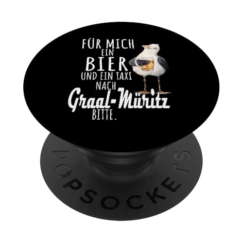 Ein Bier und ein Taxi nach Graal-Müritz Ostsee Shirt Möwe PopSockets Klebender PopGrip von Ostsee T-Shirt Küstenkind Mecklenburg-Vorpommern