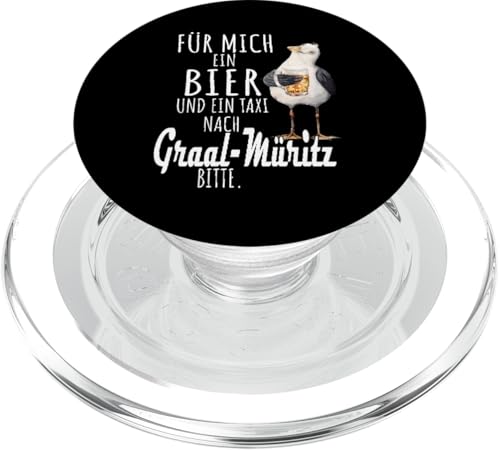Ein Bier und ein Taxi nach Graal-Müritz Ostsee Shirt Möwe PopSockets PopGrip für MagSafe von Ostsee T-Shirt Küstenkind Mecklenburg-Vorpommern