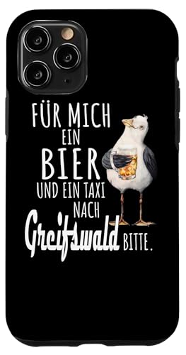 Ein Bier und ein Taxi nach Greifswald Ostsee Shirt Möwe Hülle für iPhone 11 Pro von Ostsee T-Shirt Küstenkind Mecklenburg-Vorpommern