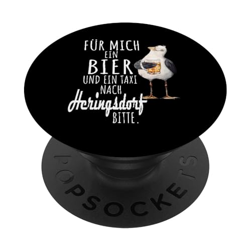 Ein Bier und ein Taxi nach Heringsdorf Ostsee Shirt Möwe PopSockets Klebender PopGrip Ein Bier und ein Taxi nach Heringsdorf Ostsee Shirt Möwe PopSockets Klebender PopGrip von Ostsee T-Shirt Küstenkind Mecklenburg-Vorpommern