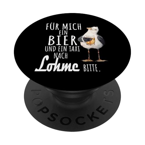 Ein Bier und ein Taxi nach Lohme Ostsee Shirt Möwe PopSockets Klebender PopGrip von Ostsee T-Shirt Küstenkind Mecklenburg-Vorpommern