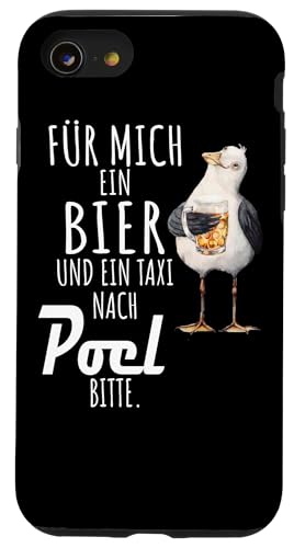 Ein Bier und ein Taxi nach Poel Ostsee Shirt Möwe Hülle für iPhone SE (2020) / 7 / 8 von Ostsee T-Shirt Küstenkind Mecklenburg-Vorpommern