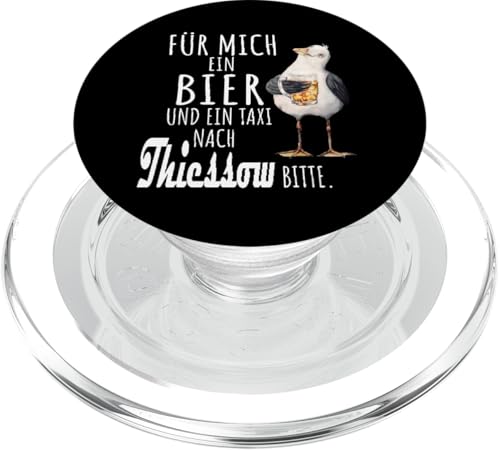 Ein Bier und ein Taxi nach Thiessow Ostsee Shirt Möwe PopSockets PopGrip für MagSafe von Ostsee T-Shirt Küstenkind Mecklenburg-Vorpommern
