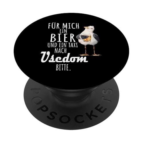 Ein Bier und ein Taxi nach Usedom Ostsee Shirt Möwe PopSockets Klebender PopGrip Ein Bier und ein Taxi nach Usedom Ostsee Shirt Möwe PopSockets Klebender PopGrip von Ostsee T-Shirt Küstenkind Mecklenburg-Vorpommern