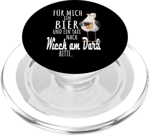 Ein Bier und ein Taxi nach Wieck am Darß Ostsee Shirt Möwe PopSockets PopGrip für MagSafe von Ostsee T-Shirt Küstenkind Mecklenburg-Vorpommern