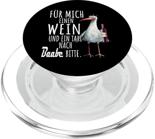 Ein Wein und ein Taxi nach Baabe Ostsee Shirt Möwe Rügen PopSockets PopGrip für MagSafe Ein Wein und ein Taxi nach Baabe Ostsee Shirt Möwe Rügen PopSockets PopGrip für MagSafe von Ostsee T-Shirt Küstenkind Meerweh Wein Rügen