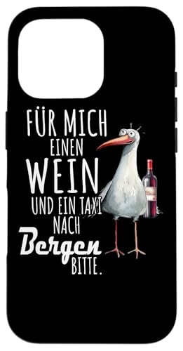 Ein Wein und ein Taxi nach Bergen Ostsee Shirt Möwe Rügen Hülle für iPhone 16 Pro Ein Wein und ein Taxi nach Bergen Ostsee Shirt Möwe Rügen Hülle für iPhone 16 Pro von Ostsee T-Shirt Küstenkind Meerweh Wein Rügen
