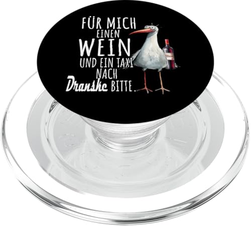 Ein Wein und ein Taxi nach Dranske Ostsee Shirt Möwe Rügen PopSockets PopGrip für MagSafe Ein Wein und ein Taxi nach Dranske Ostsee Shirt Möwe Rügen PopSockets PopGrip für MagSafe von Ostsee T-Shirt Küstenkind Meerweh Wein Rügen