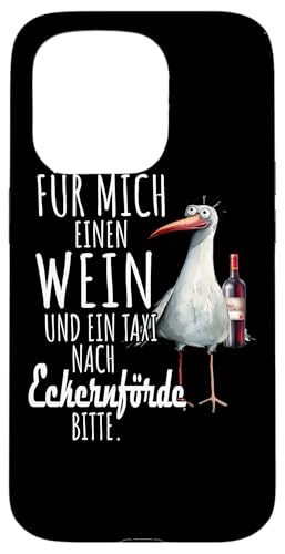 Ein Wein und ein Taxi nach Eckernförde Ostsee Shirt Möwe Hülle für iPhone 15 Pro Ein Wein und ein Taxi nach Eckernförde Ostsee Shirt Möwe Hülle für iPhone 15 Pro von Ostsee T-Shirt Küstenkind Meerweh Wein Rügen