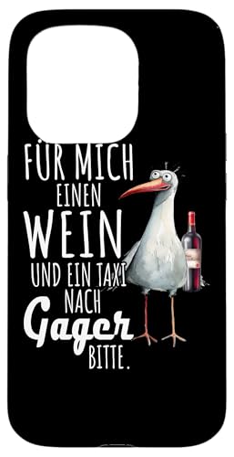 Ein Wein und ein Taxi nach Gager Ostsee Shirt Möwe Rügen Hülle für iPhone 15 Pro Ein Wein und ein Taxi nach Gager Ostsee Shirt Möwe Rügen Hülle für iPhone 15 Pro von Ostsee T-Shirt Küstenkind Meerweh Wein Rügen