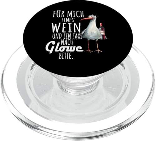 Ein Wein und ein Taxi nach Glowe Ostsee Shirt Möwe Rügen PopSockets PopGrip für MagSafe Ein Wein und ein Taxi nach Glowe Ostsee Shirt Möwe Rügen PopSockets PopGrip für MagSafe von Ostsee T-Shirt Küstenkind Meerweh Wein Rügen