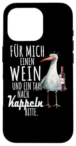 Ein Wein und ein Taxi nach Kappeln Ostsee Shirt Möwe Rügen Hülle für iPhone 16 Pro Ein Wein und ein Taxi nach Kappeln Ostsee Shirt Möwe Rügen Hülle für iPhone 16 Pro von Ostsee T-Shirt Küstenkind Meerweh Wein Rügen