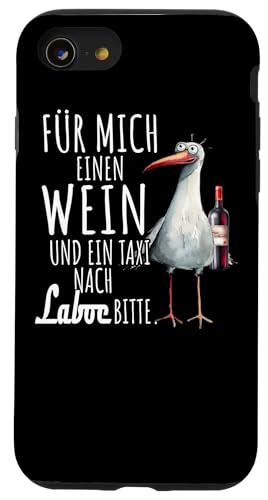 Ein Wein und ein Taxi nach Laboe Ostsee Shirt Möwe Rügen Hülle für iPhone SE (2020) / 7 / 8 von Ostsee T-Shirt Küstenkind Meerweh Wein Rügen