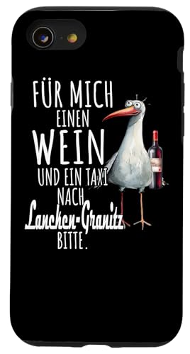 Ein Wein und ein Taxi nach Lancken-Granitz Ostsee Shirt Möwe Hülle für iPhone SE (2020) / 7 / 8 von Ostsee T-Shirt Küstenkind Meerweh Wein Rügen