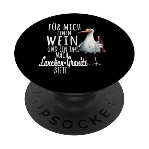 Ein Wein und ein Taxi nach Lancken-Granitz Ostsee Shirt Möwe PopSockets Klebender PopGrip Ein Wein und ein Taxi nach Lancken-Granitz Ostsee Shirt Möwe PopSockets Klebender PopGrip von Ostsee T-Shirt Küstenkind Meerweh Wein Rügen