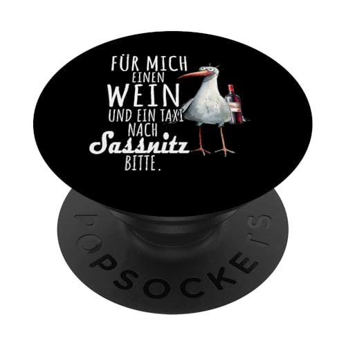 Ein Wein und ein Taxi nach Sassnitz Ostsee Shirt Möwe Rügen PopSockets Klebender PopGrip Ein Wein und ein Taxi nach Sassnitz Ostsee Shirt Möwe Rügen PopSockets Klebender PopGrip von Ostsee T-Shirt Küstenkind Meerweh Wein Rügen