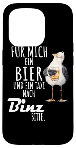 Ein Bier und ein Taxi nach Binz Küstenkind Ostsee Shirt Möwe Hülle für iPhone 15 Pro von Ostsee T-Shirt Küstenkind Ostsee Meerweh Möwe