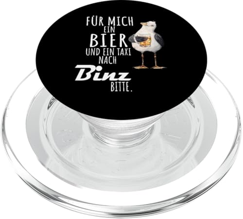 Ein Bier und ein Taxi nach Binz Küstenkind Ostsee Shirt Möwe PopSockets PopGrip für MagSafe von Ostsee T-Shirt Küstenkind Ostsee Meerweh Möwe