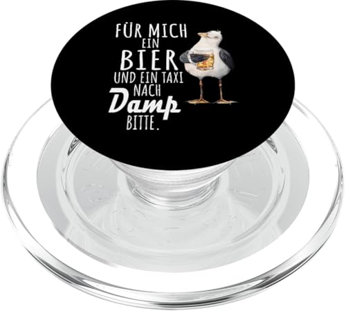 Ein Bier und ein Taxi nach Damp Ostsee Shirt Möwe PopSockets PopGrip für MagSafe von Ostsee T-Shirt Küstenkind Ostsee Meerweh Möwe