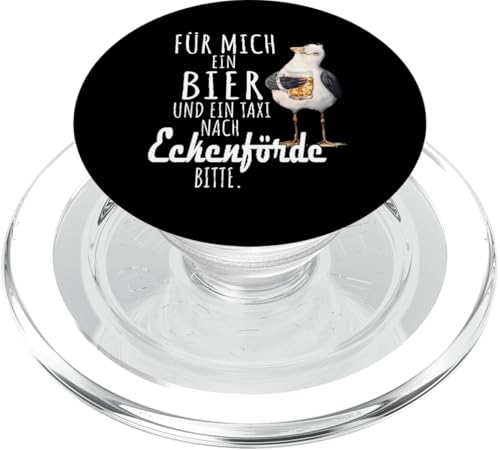 Ein Bier und ein Taxi nach Eckenförde Ostsee Shirt Möwe PopSockets PopGrip für MagSafe von Ostsee T-Shirt Küstenkind Ostsee Meerweh Möwe