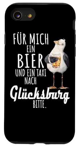 Ein Bier und ein Taxi nach Glücksburg Ostsee Shirt Möwe Hülle für iPhone SE (2020) / 7 / 8 von Ostsee T-Shirt Küstenkind Ostsee Meerweh Möwe