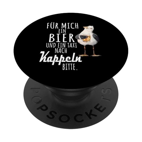 Ein Bier und ein Taxi nach Kappeln Ostsee Shirt Möwe PopSockets Klebender PopGrip Ein Bier und ein Taxi nach Kappeln Ostsee Shirt Möwe PopSockets Klebender PopGrip von Ostsee T-Shirt Küstenkind Ostsee Meerweh Möwe