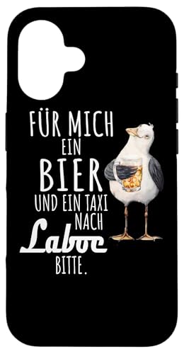 Ein Bier und ein Taxi nach Laboe Ostsee Shirt Möwe Hülle für iPhone 16 von Ostsee T-Shirt Küstenkind Ostsee Meerweh Möwe