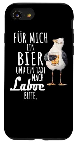 Ein Bier und ein Taxi nach Laboe Ostsee Shirt Möwe Hülle für iPhone SE (2020) / 7 / 8 von Ostsee T-Shirt Küstenkind Ostsee Meerweh Möwe