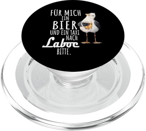 Ein Bier und ein Taxi nach Laboe Ostsee Shirt Möwe PopSockets PopGrip für MagSafe von Ostsee T-Shirt Küstenkind Ostsee Meerweh Möwe