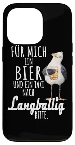 Ein Bier und ein Taxi nach Langballig Ostsee Shirt Möwe Hülle für iPhone 13 Pro von Ostsee T-Shirt Küstenkind Ostsee Meerweh Möwe