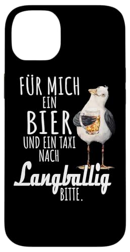 Ein Bier und ein Taxi nach Langballig Ostsee Shirt Möwe Hülle für iPhone 14 Plus von Ostsee T-Shirt Küstenkind Ostsee Meerweh Möwe