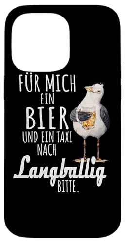 Ein Bier und ein Taxi nach Langballig Ostsee Shirt Möwe Hülle für iPhone 14 Pro Max von Ostsee T-Shirt Küstenkind Ostsee Meerweh Möwe
