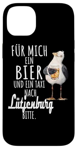 Ein Bier und ein Taxi nach Lütjenburg Ostsee Shirt Möwe Hülle für iPhone 14 Plus von Ostsee T-Shirt Küstenkind Ostsee Meerweh Möwe