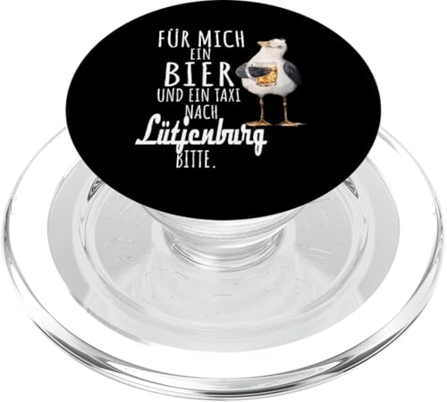 Ein Bier und ein Taxi nach Lütjenburg Ostsee Shirt Möwe PopSockets PopGrip für MagSafe von Ostsee T-Shirt Küstenkind Ostsee Meerweh Möwe