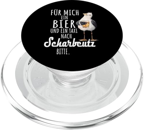 Ein Bier und ein Taxi nach Scharbeutz Ostsee Shirt Möwe PopSockets PopGrip für MagSafe von Ostsee T-Shirt Küstenkind Ostsee Meerweh Möwe