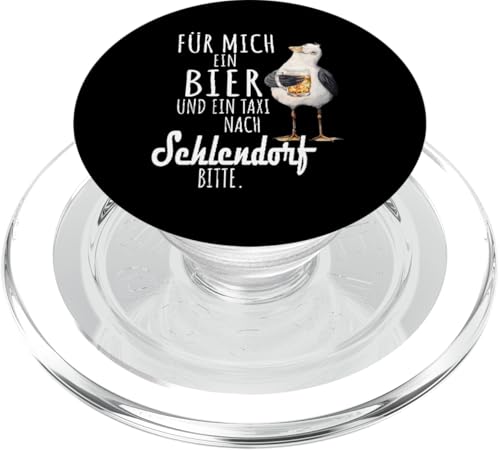 Ein Bier und ein Taxi nach Schlendorf Ostsee Shirt Möwe PopSockets PopGrip für MagSafe von Ostsee T-Shirt Küstenkind Ostsee Meerweh Möwe
