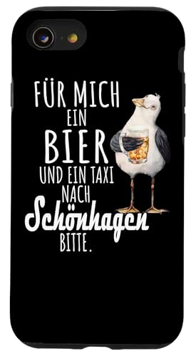 Ein Bier und ein Taxi nach Schönhagen Ostsee Shirt Möwe Hülle für iPhone SE (2020) / 7 / 8 von Ostsee T-Shirt Küstenkind Ostsee Meerweh Möwe