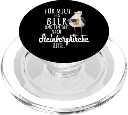 Ein Bier und ein Taxi nach Steinbergkirche Ostsee Shirt Möwe PopSockets PopGrip für MagSafe Ein Bier und ein Taxi nach Steinbergkirche Ostsee Shirt Möwe PopSockets PopGrip für MagSafe von Ostsee T-Shirt Küstenkind Ostsee Meerweh Möwe